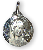 Médaille de la Vierge de Korsun - Argent massif - 16 mm