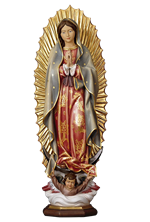 Statue Notre-Dame de Guadalupe bois peint - 8 cm