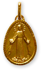 Médaille de Notre Dame des Roses - Plaqué or - 17 mm