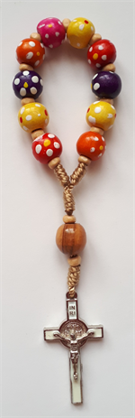 Dizainier artisanal perles multicolores en bois (pour Enfant)