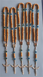 Chapelet de la N. D. de Guadalupe en bois et croix de la ste Trinité