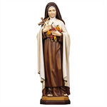 Statue sainte Thérèse de Lisieux bois peint - 8 cm