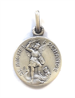 Médaille de Saint Michel - Métal argenté - 16 mm