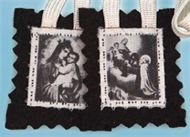 Scapulaire en tissu du Mont Carmel - Carmélites d'Alençon