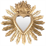 Ex-voto du Sacré-Coeur en résine avec miroir n°1 - 28 cm