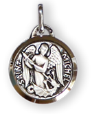 Médaille de saint Michel - Argent massif - 16 mm
