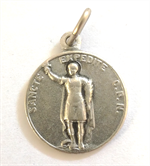 Médaille de saint Expédit en métal argenté 18 mm