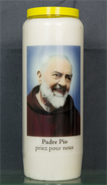 Bougie de neuvaine saint Padre Pio