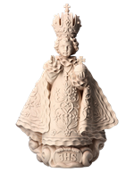 Statue Enfant Jésus de Prague bois naturel - 7 cm