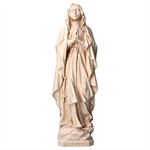 Statue Notre-Dame de Lourdes bois naturel - 12 cm