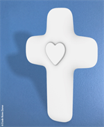 Croix de l'Amour en albâtre - 9x13 cm