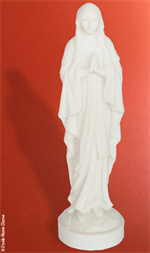 Statue Notre-Dame de Lourdes en albâtre - 17 cm