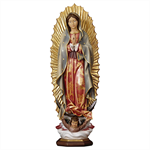 Statue Notre-Dame de Guadalupe bois peint - 12 cm