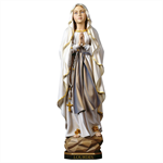 Statue Notre-Dame de Lourdes bois peint - 8 cm
