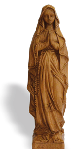 Notre-Dame de Lourdes - Ton bois - 15 cm