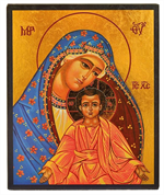 La Vierge au manteau - Icône dorée à la feuille 14,5x11,8 cm - 186.64