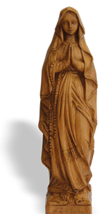 Notre-Dame de Lourdes - Ton bois - 20 cm