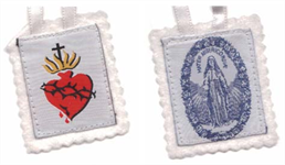 Scapulaire en tissu du Sacré-Coeur de Pellevoisin (Sanctuaire Pellevoisin)