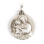 Médaille de Saint Joseph - Métal imitation vieil argent - 18mm
