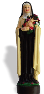 Statue Sainte Thérèse - Résine peinte - 16 cm