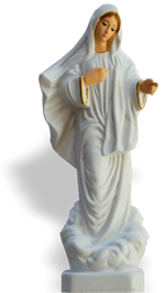 Statue Notre-Dame de la Paix - Résine peinte - 16 cm