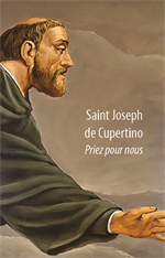 Image plastifiée de saint Joseph de Cupertino