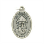 Médaille Saint Charbel - Métal argenté 15 mm