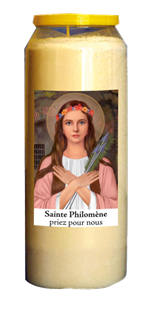 Bougie de neuvaine sainte Philomène