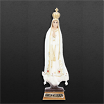 Statue Notre Dame de Fatima - 17 cm en résine peinte