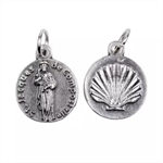 Médaille de saint Jacques en métal argenté 18 mm