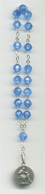 Chapelet de Sainte Anne perles bleues