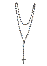Chapelet en perles de murano sur chaîne dorée - 55 cm