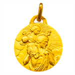 Médaille de Saint Christophe - Plaqué Or - 18 mm