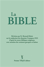 La Bible (intégrale) Crampon - Couverture verte