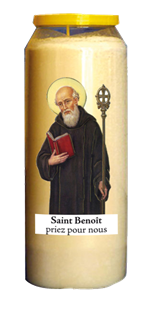 Bougie de neuvaine saint Benoît