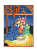 Carte de Noël de la Nativité - Lot de 5