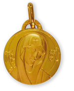 Médaille de la Vierge de Korsun - Plaqué or - 16 mm