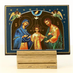 Icône autocollante Or La Sainte Famille aux Etoiles 394.13