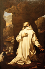 Image de saint Bruno avec prière au dos