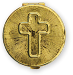 Custode en métal doré croix - 4 cm