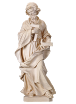 Statue saint Joseph artisan bois naturel - 10 cm