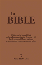 La Bible (intégrale) Crampon - Couverture marron