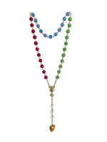 Chapelet couronne du St Sacrement, perles en verre