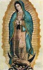 Impression sur toile Notre-Dame de Guadalupe 10x16 cm