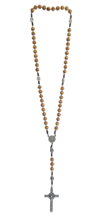 Chapelet de Saint Benoît - perles en bois d'olivier