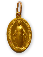 Médaille miraculeuse alu Or 17 mm