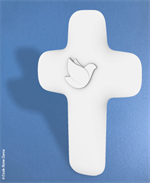 Croix de la paix en albâtre - 9x13 cm