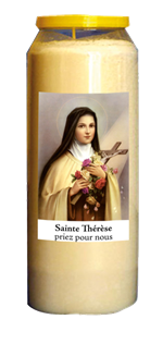Bougie de neuvaine sainte Thérèse