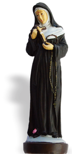 Statue de Sainte Rita - résine peinte - 16 cm