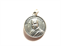 Médaille Frère André - Métal argenté (avec relique) 19 mm